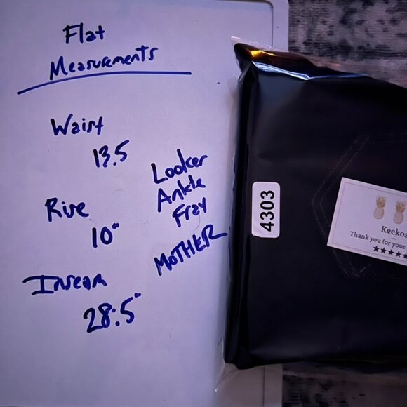 MOTHER‎ Looker Ankle Fray So Good Jeans Dark Wash Size 28 - Picture 12 of 12